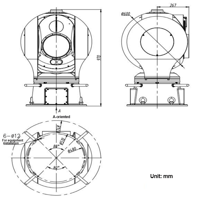 Bi-spectrum Cooled MWIR Sphere PTZ - Infrared Thermal Imaging System - 6